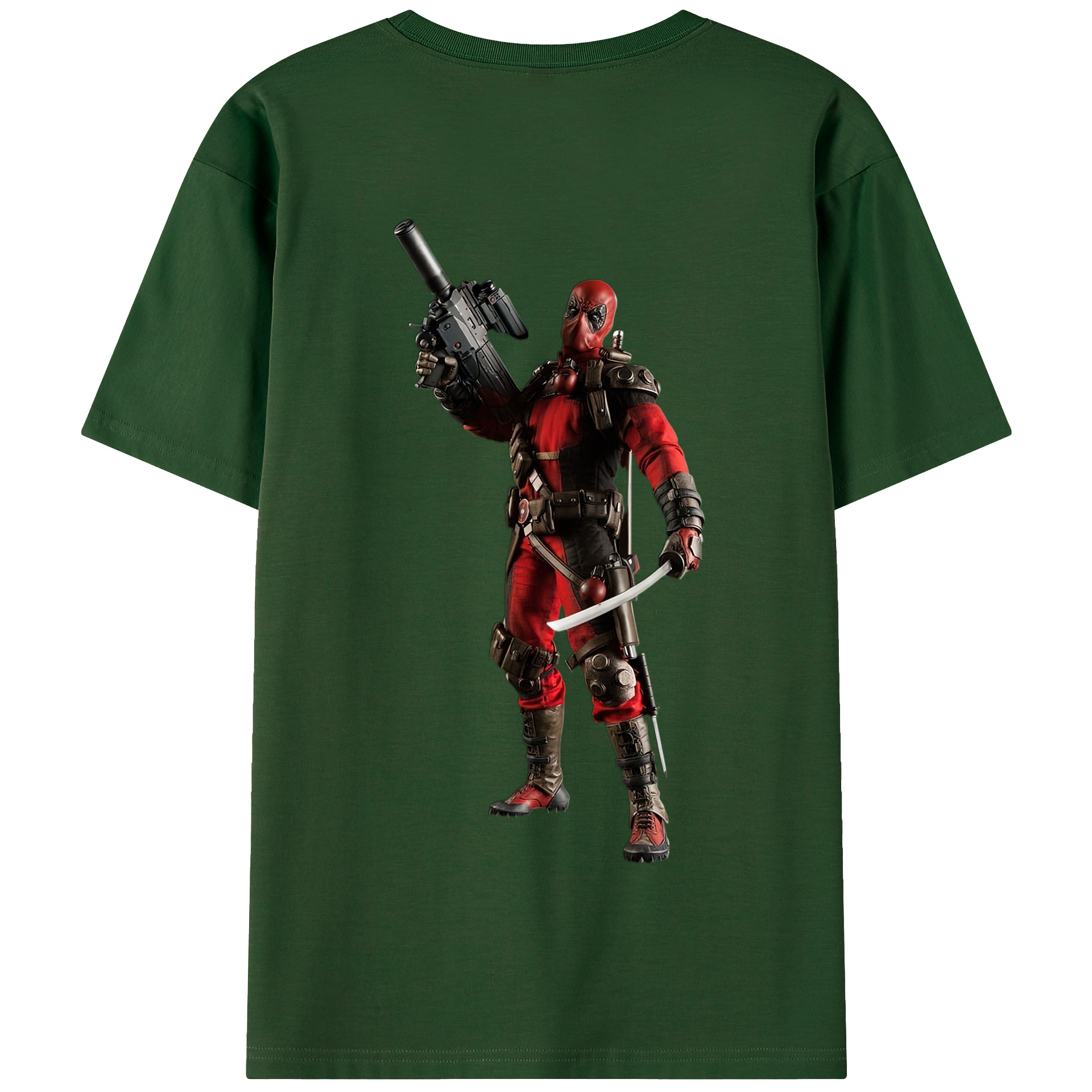 （画像用） Deadpool デッドプール 綿100％半袖Tシャツ（背面プリント）